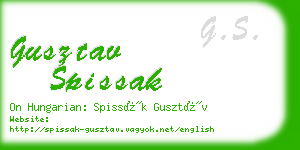 gusztav spissak business card